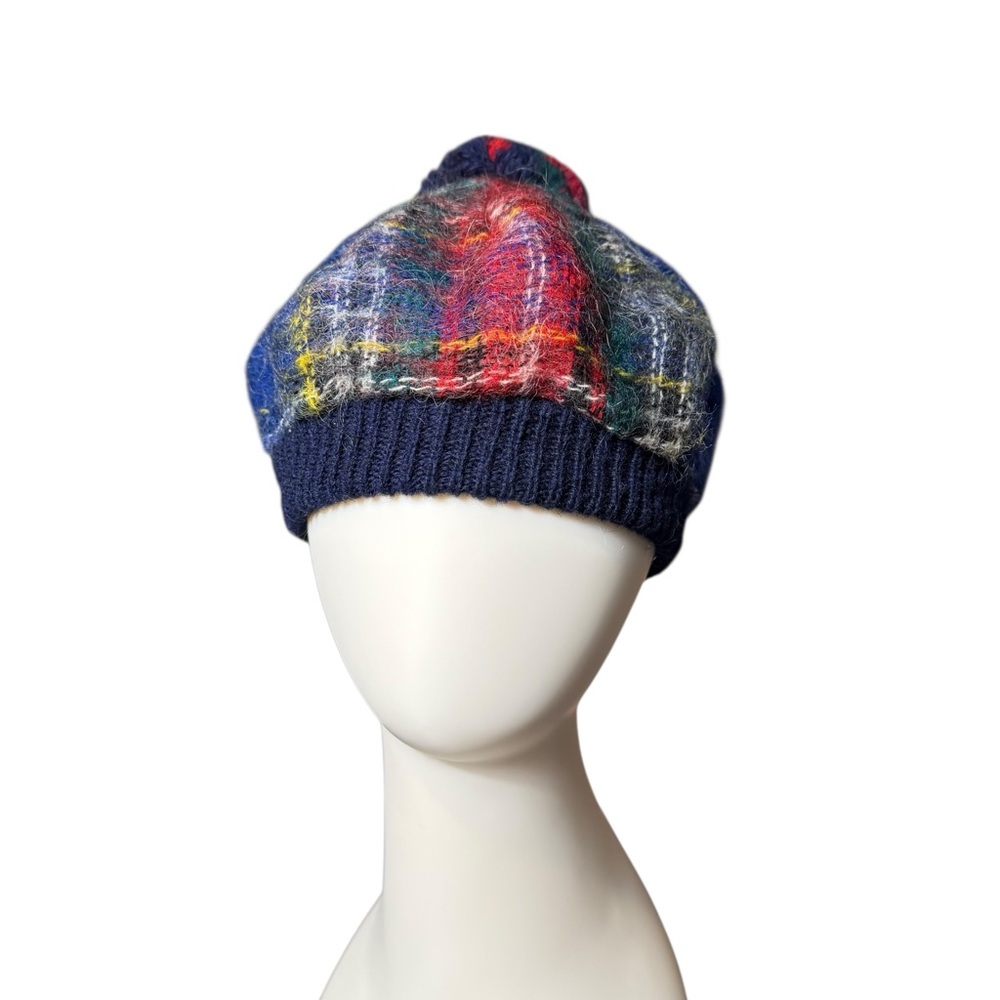 Handcrafted in Scotland Plaid Wool Scarf and Beret - Picture 4 of 11